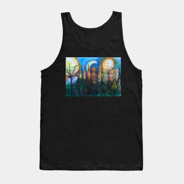 The City Of Two Suns And One Moon Tank Top by Marsal